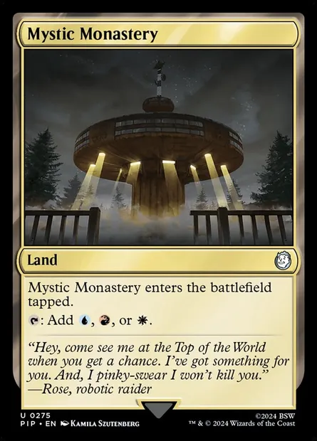 Mystic Monastery, Magic card PIP 275 — Fallout set