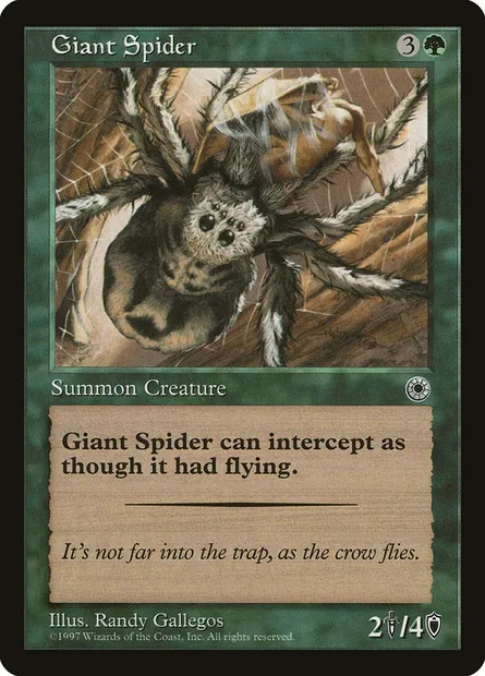 Giant Spider, Magic card POR 167 — Portal set