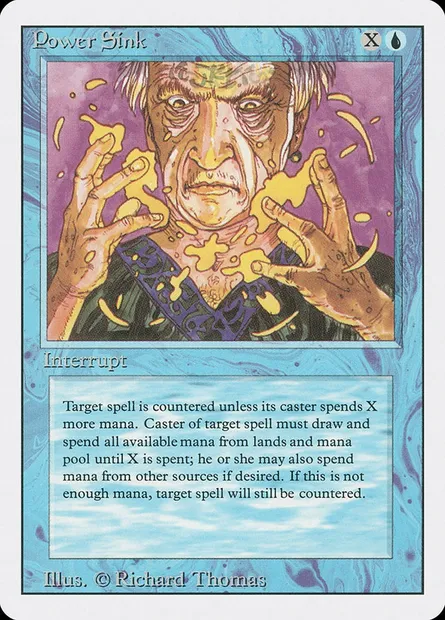 Power Sink, Magic card 3ED 74 — Revised Edition set