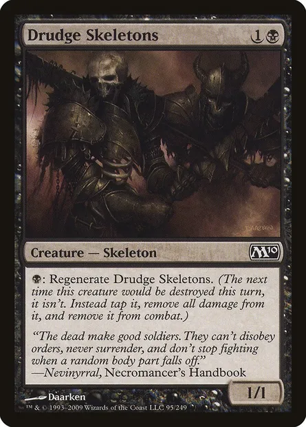 Drudge Skeletons, Magic card M10 95 — Magic 2010 set