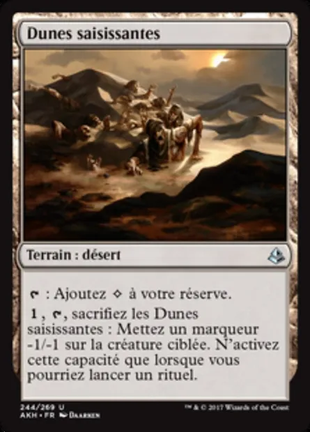 Dunes saisissantes, carte Magic AKH 244 — extension Amonkhet