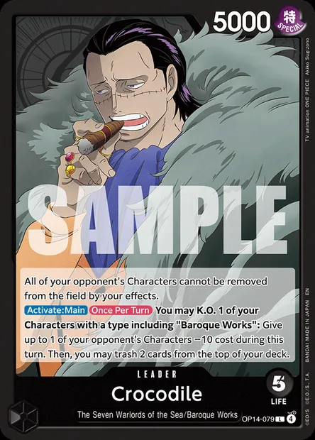 Crocodile, One Piece card OP14-079 — THE AZURE SEA’S SEVEN set