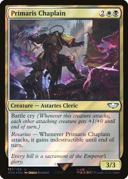 Primaris Chaplain, Magic card 40K 137★ — Warhammer 40,000 Commander set