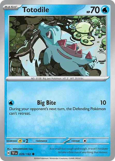 Totodile, Pokémon card TEF 039 — Temporal Forces set