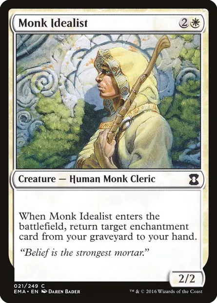 Monk Idealist, Magic card EMA 21 — Eternal Masters set