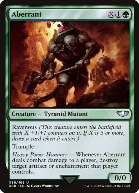 Aberrant, Magic card 40K 86 — Warhammer 40,000 Commander set