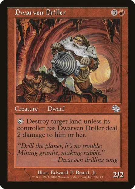 Dwarven Driller, Magic card JUD 85 — Judgment set