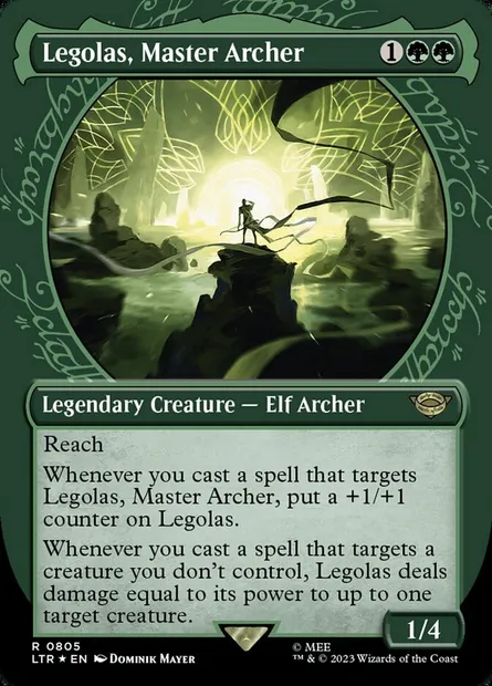 Legolas, maître archer, carte Magic LTR 805 — extension Le Seigneur des Anneaux : chroniques de la Terre du Milieu