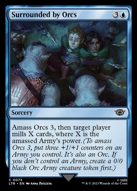 Surrounded by Orcs, Magic card LTR 73 — The Lord of the Rings: Tales of Middle-earth set