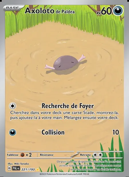 Axoloto de Paldea, carte Pokémon PAL 221 — extension Évolutions à Paldea