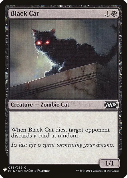 Chat noir, carte Magic PLST M15-86 — extension The List