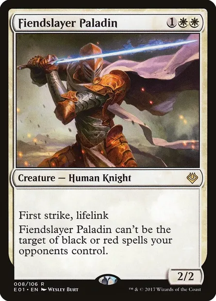 Fiendslayer Paladin, Magic card E01 8 — Archenemy: Nicol Bolas set