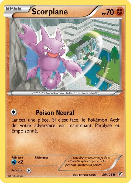 Scorplane, carte Pokémon ROS 36 — extension Ciel Rugissant