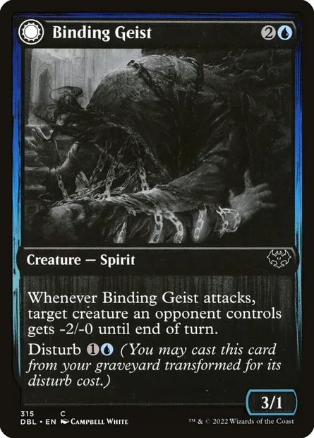 Binding Geist // Spectral Binding, Magic card DBL 315 — Innistrad: Double Feature set