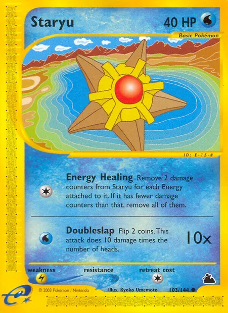 Staryu, Pokémon card SK 103 — Skyridge set