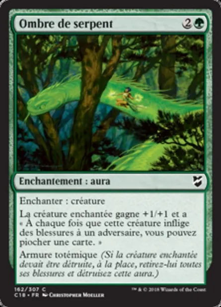 Ombre de serpent, carte Magic C18 162 — extension Commander 2018