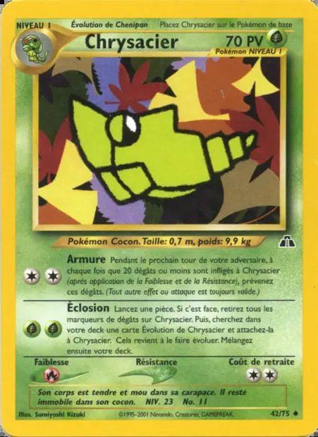 Chrysacier, carte Pokémon ND 42 — extension Neo Discovery