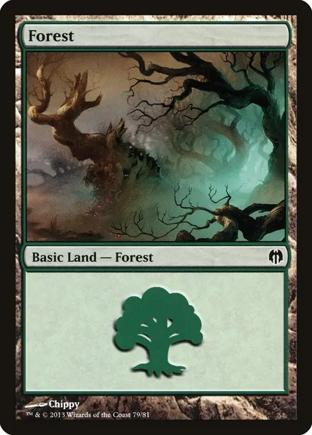 Forest, Magic card DDL 79 — Duel Decks: Heroes vs. Monsters set