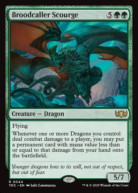 Broodcaller Scourge, Magic card TDC 44 — Tarkir: Dragonstorm Commander set