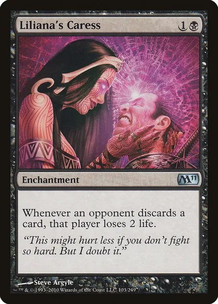 Liliana's Caress, Magic card M11 103 — Magic 2011 set