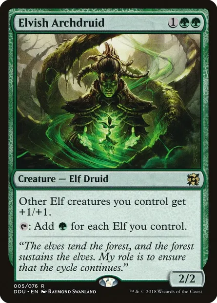 Archidruide elfe, carte Magic DDU 5 — extension Duel Decks: Elves vs. Inventors