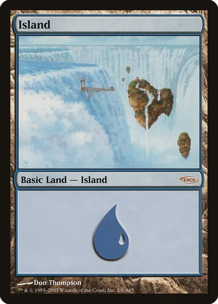 Island, Magic card PAL05 2 — Arena League 2005 set