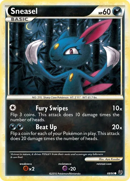 Sneasel, Pokémon card UD 68 — Undaunted set