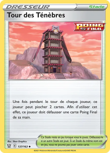 Tour des Ténèbres, carte Pokémon BST 137 — extension Styles de combat