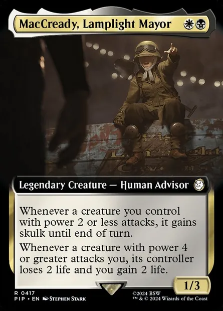 MacCready, Lamplight Mayor, Magic card PIP 417 — Fallout set