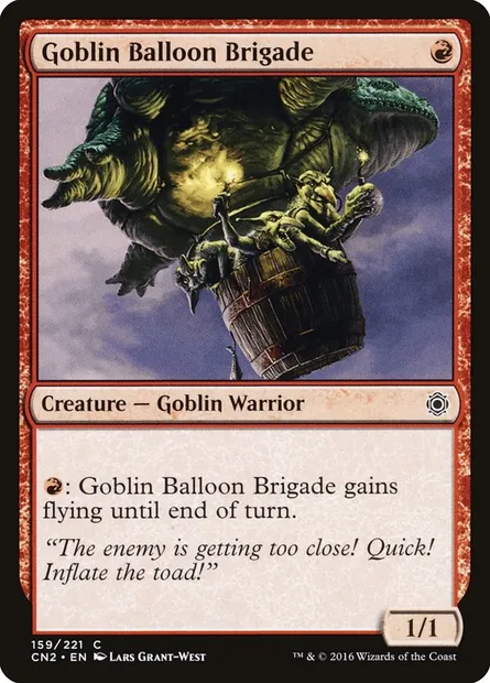 Goblin Balloon Brigade, Magic card CN2 159 — Conspiracy: Take the Crown set