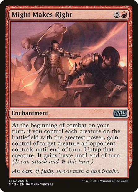 Might Makes Right, Magic card M15 156 — Magic 2015 set