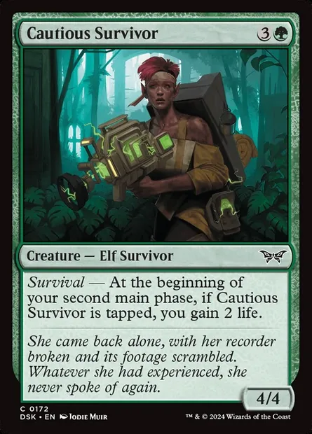 Cautious Survivor, Magic card DSK 172 — Duskmourn: House of Horror set