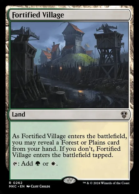 Fortified Village, Magic card MKC 262 — Murders at Karlov Manor Commander set