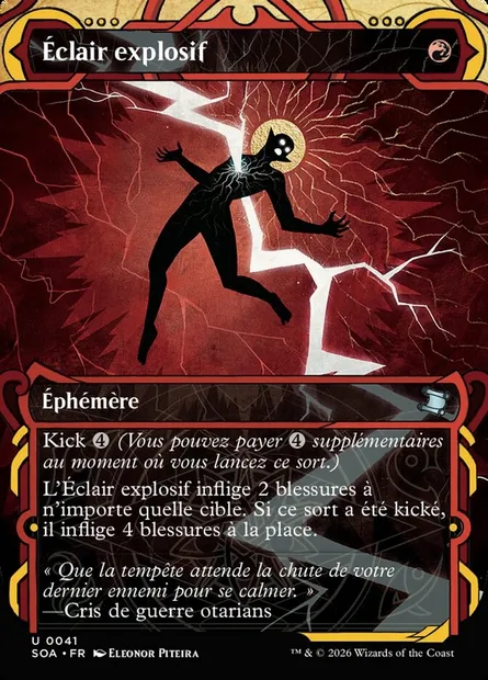 Éclair explosif, carte Magic SOA 41 — extension Secrets of Strixhaven Mystical Archive