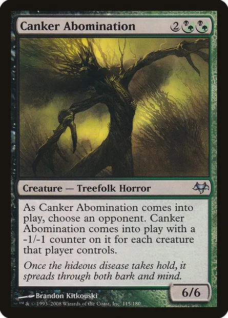 Canker Abomination, Magic card EVE 115 — Eventide set