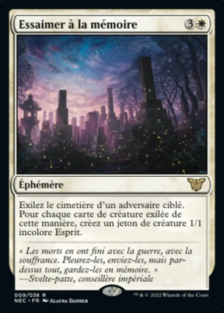 Essaimer à la mémoire, carte Magic NEC 9 — extension Neon Dynasty Commander