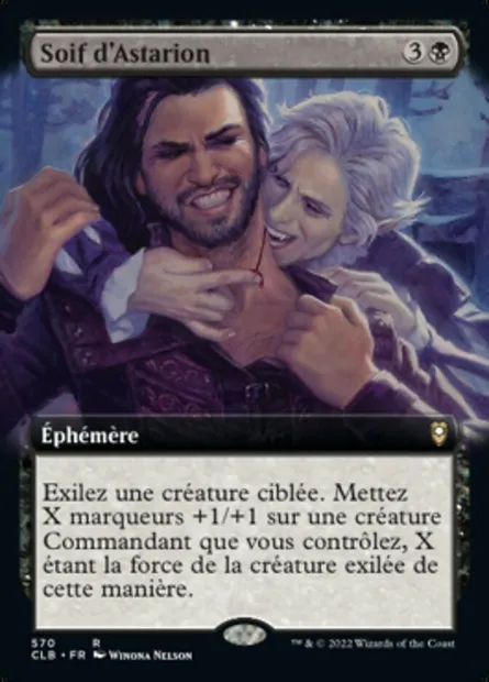 Soif d'Astarion, carte Magic CLB 570 — extension Commander Légendes : la bataille de la Porte de Baldur