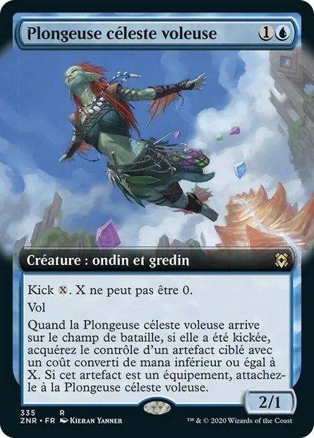 Plongeuse céleste voleuse, carte Magic ZNR 335 — extension Renaissance de Zendikar