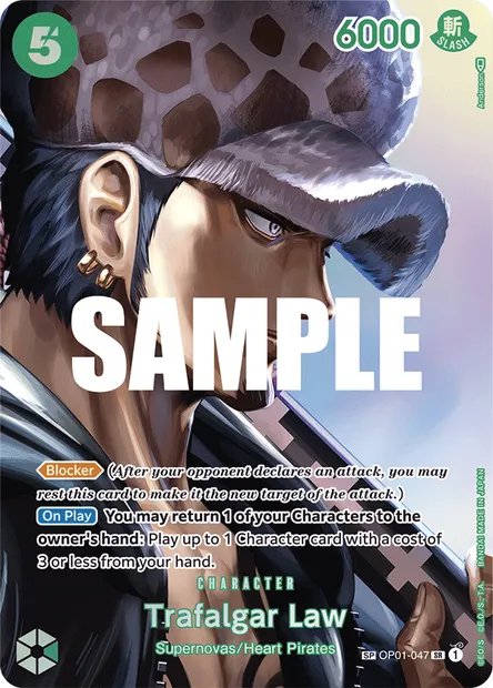 Trafalgar Law, One Piece card OP01-047 — ROMANCE DAWN set