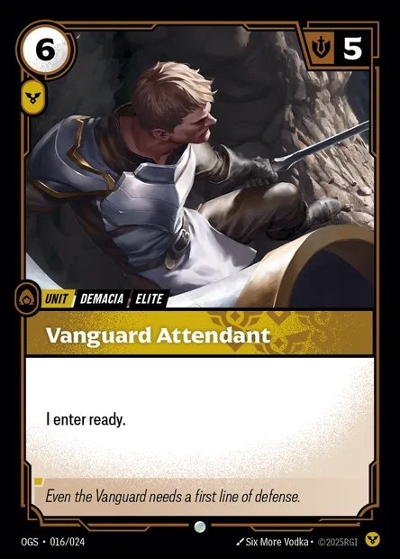 Vanguard Attendant, carte Riftbound OGS 016 — extension Proving Grounds