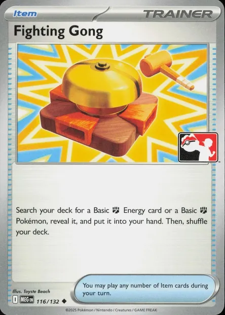 Gong de Combat, carte Pokémon PPS 116-7 — extension Play! Pokémon Prize Pack Series