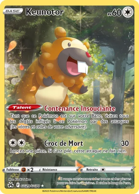 Keunotor, carte Pokémon CRZ GG29 — extension Zénith Suprême