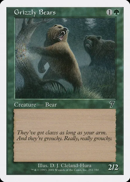 Grizzlis, carte Magic 7ED 251 — extension Septième Edition