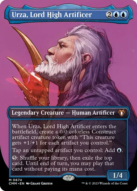 Urza, Lord High Artificer, Magic card CMM 674 — Commander Masters set
