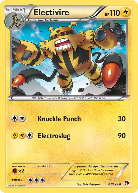 Electivire, Pokémon card BKP 43 — BREAKpoint set