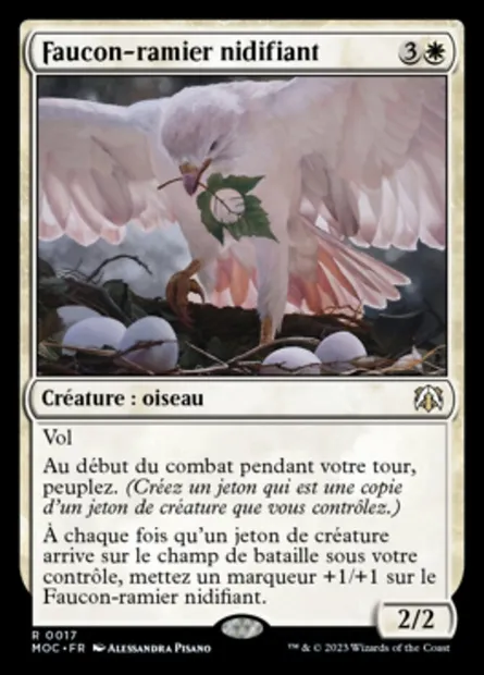 Faucon-ramier nidifiant, carte Magic MOC 17 — extension March of the Machine Commander