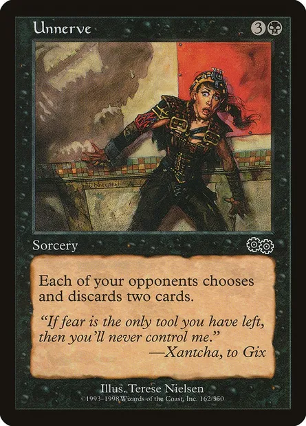 Unnerve, Magic card USG 162 — Urza's Saga set