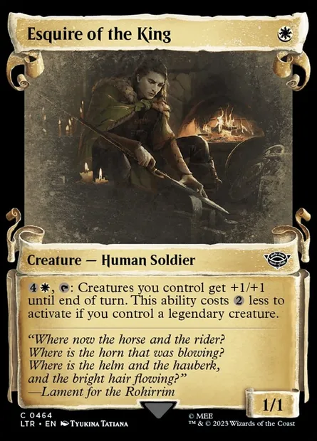 Écuyer du roi, carte Magic LTR 464 — extension Le Seigneur des Anneaux : chroniques de la Terre du Milieu