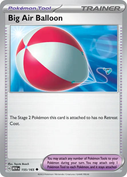 Big Air Balloon, Pokémon card MEW 155 — 151 set
