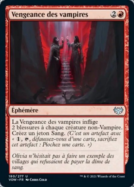 Vengeance des vampires, carte Magic VOW 180 — extension Innistrad : noce écarlate